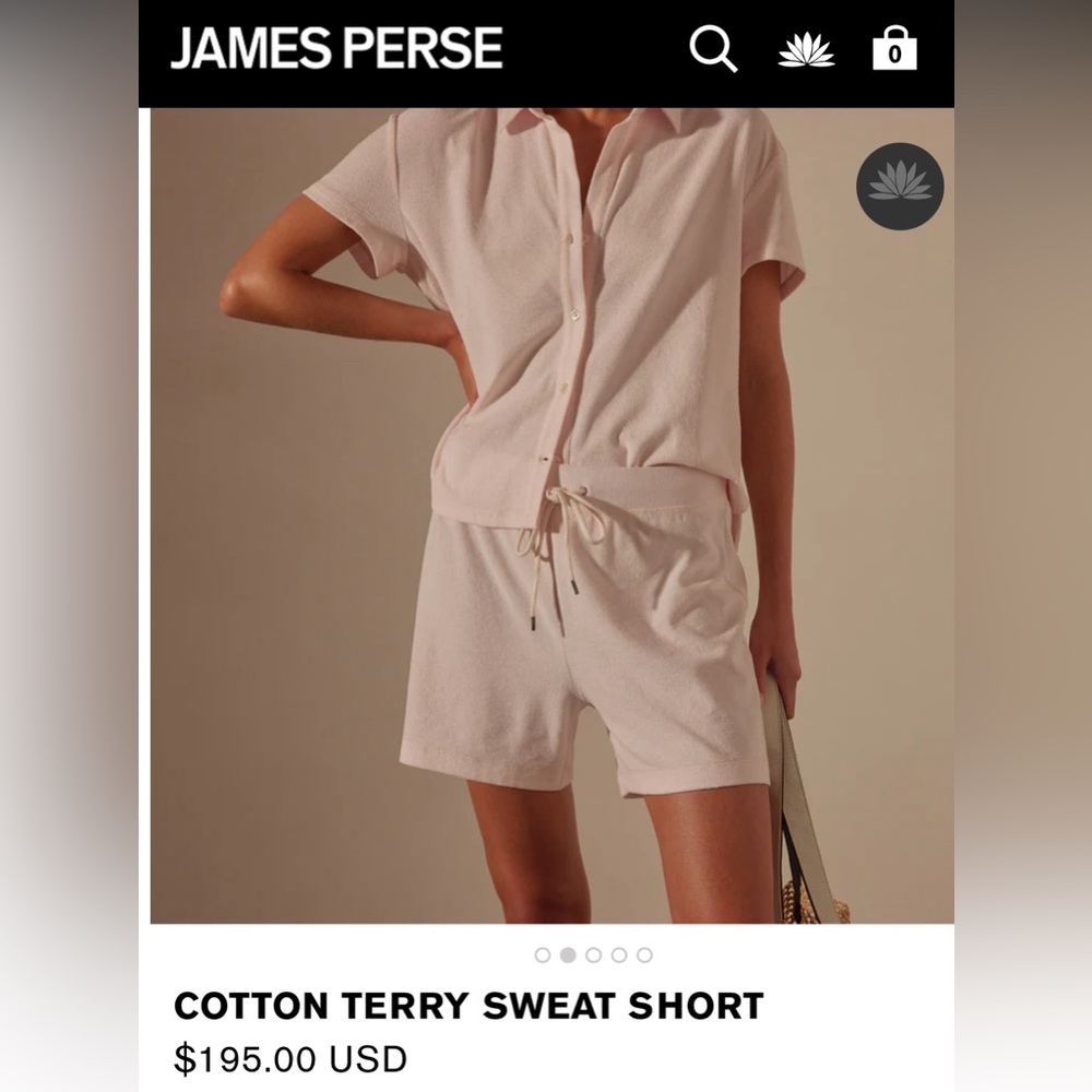 Cotton Terry Sweat Short- Light Pink